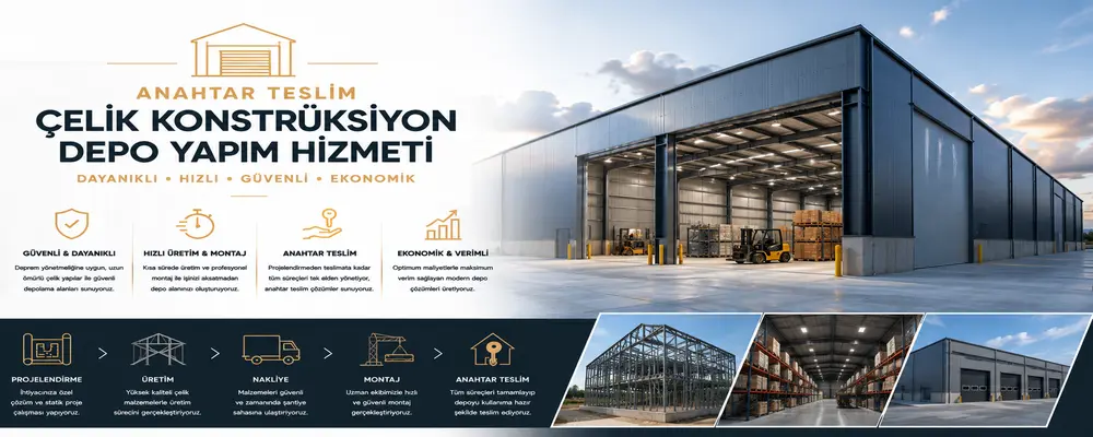 Çelik Konstrükisyon Depo Yapımı